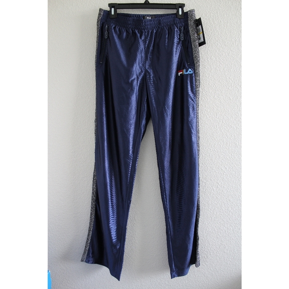 Fila Pants - FILA x Barneys Blue Metallic Stripe Athletic Pants